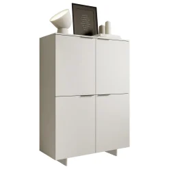 Madia alta 100x145h cm 4 ante soggiorno grigio Stone