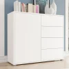 Madia 100x93h cm 1 anta 4 cassetti moderna bianco Eindhoven