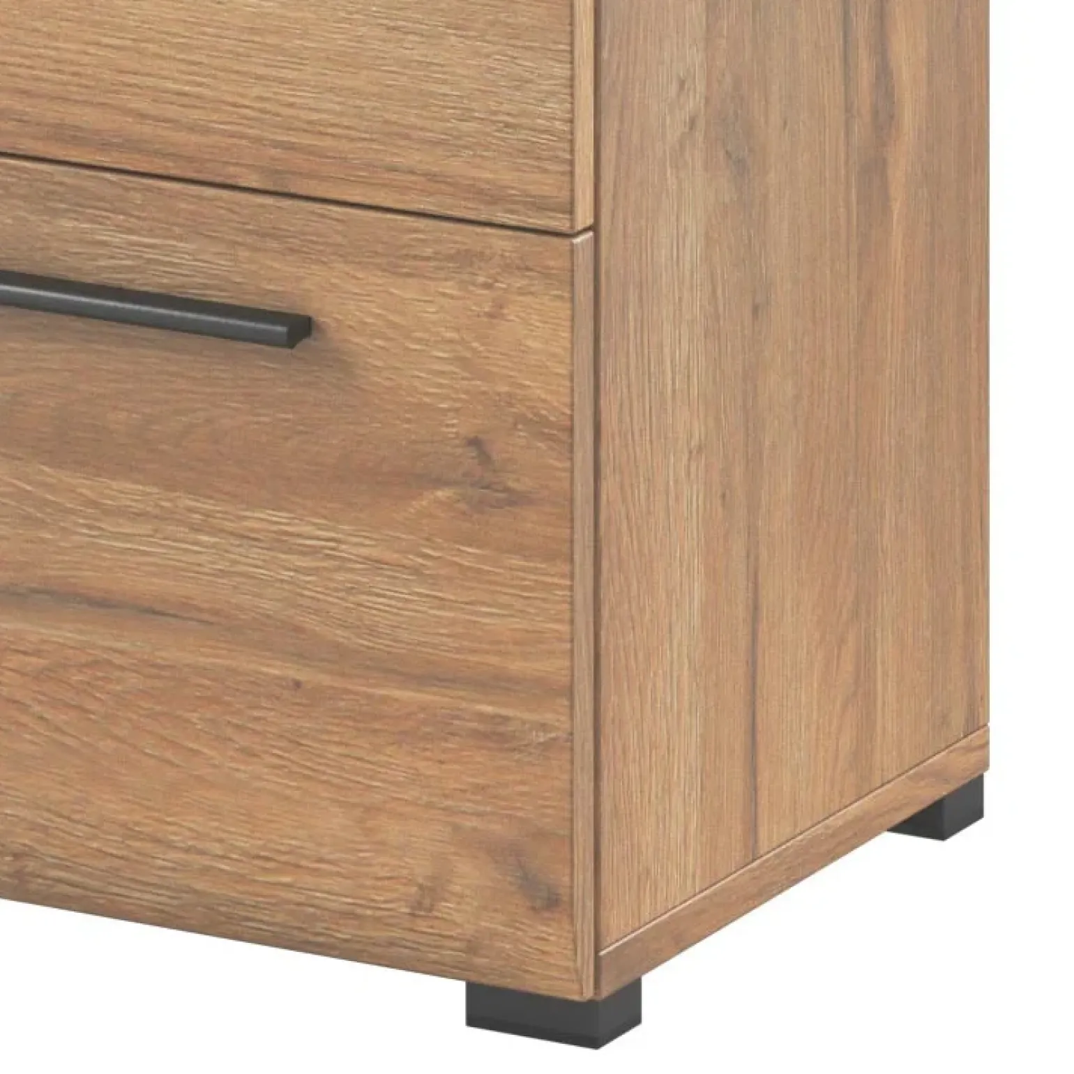 Madia 120x86h cm 1 anta 3 cassetti soggiorno rovere nero Maiorca