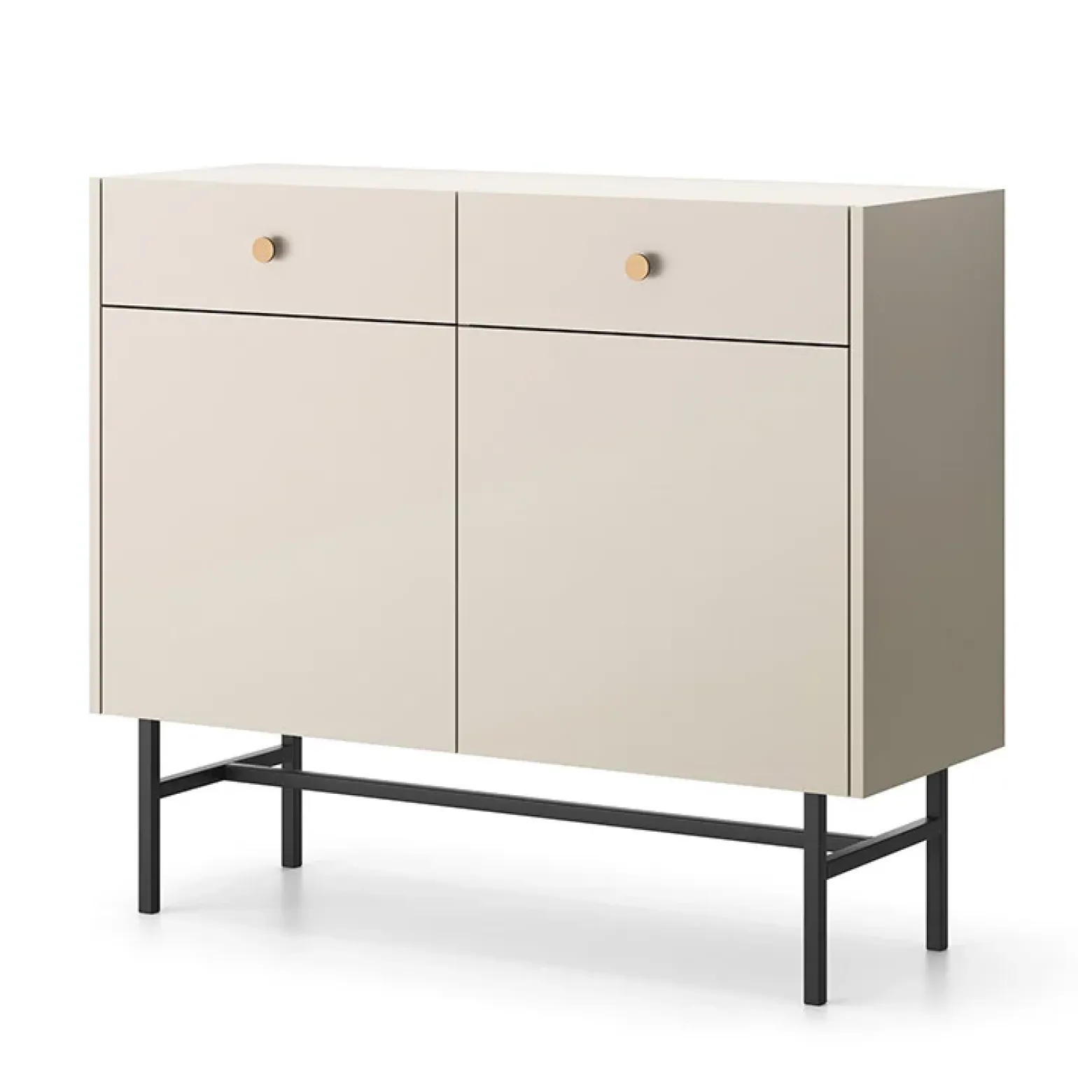 Madia 105x90h cm 2 ante 2 cassetti moderna beige Eterna