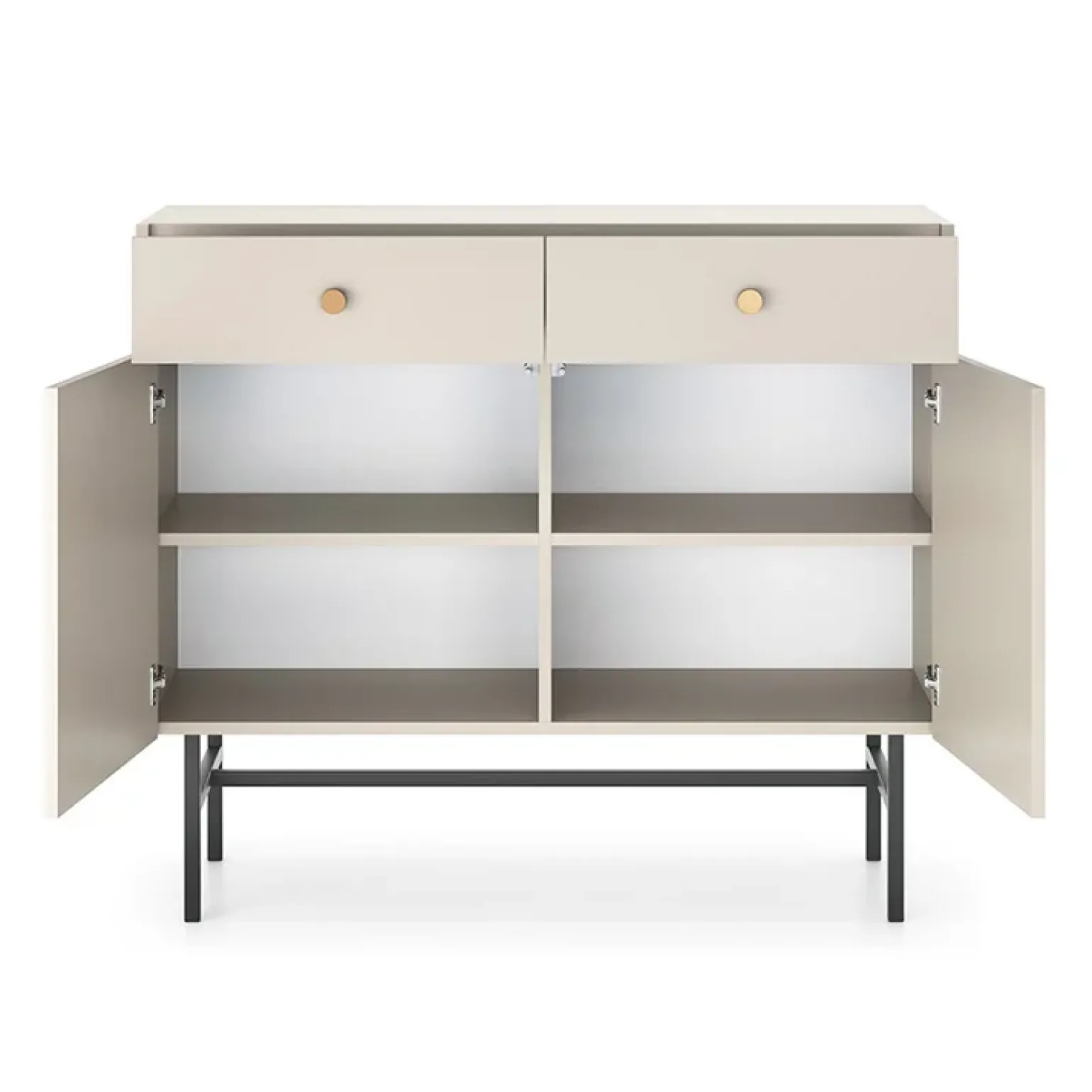 Madia 105x90h cm 2 ante 2 cassetti moderna beige Eterna