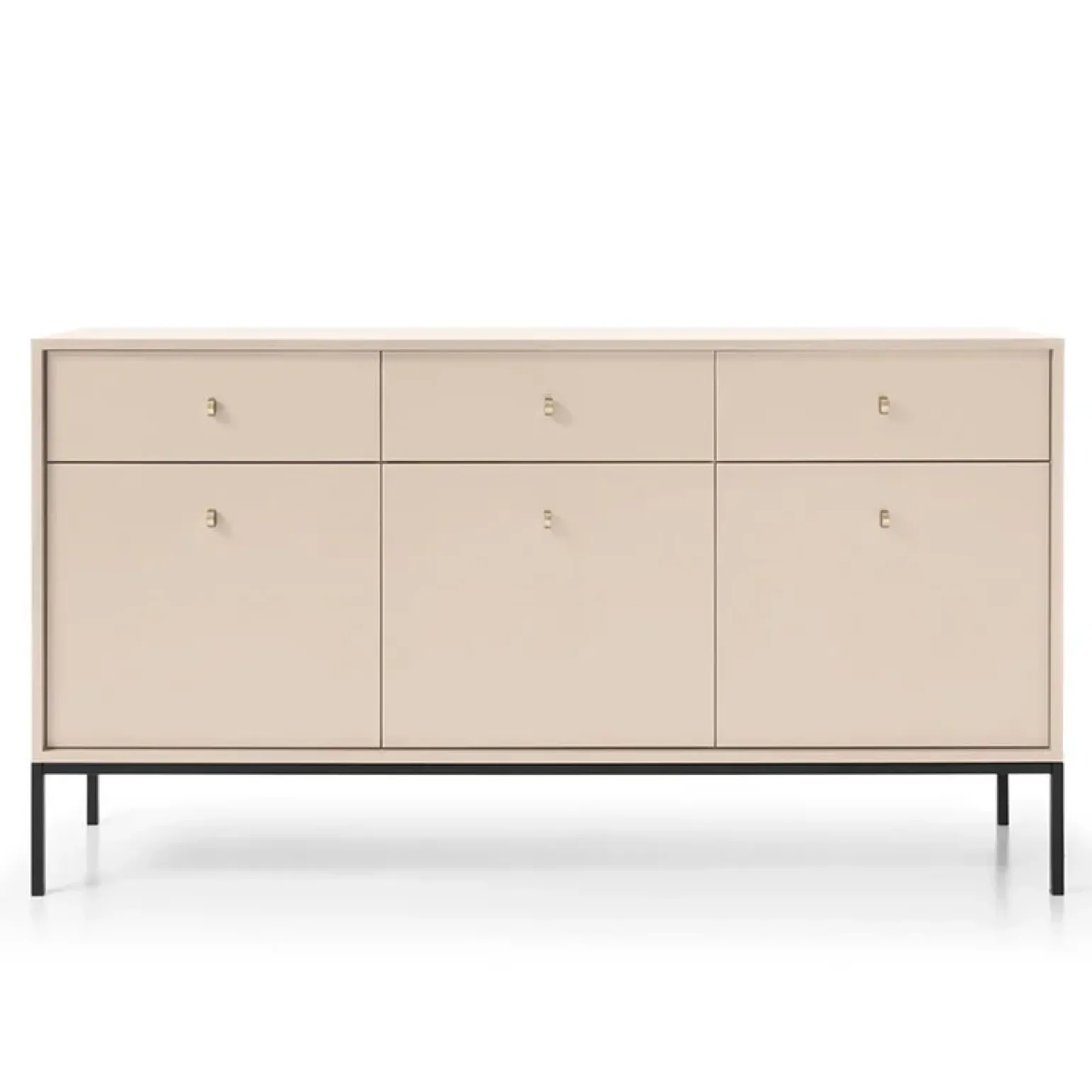 Madia 154x83h cm 3 ante 3 cassetti soggiorno beige Glory