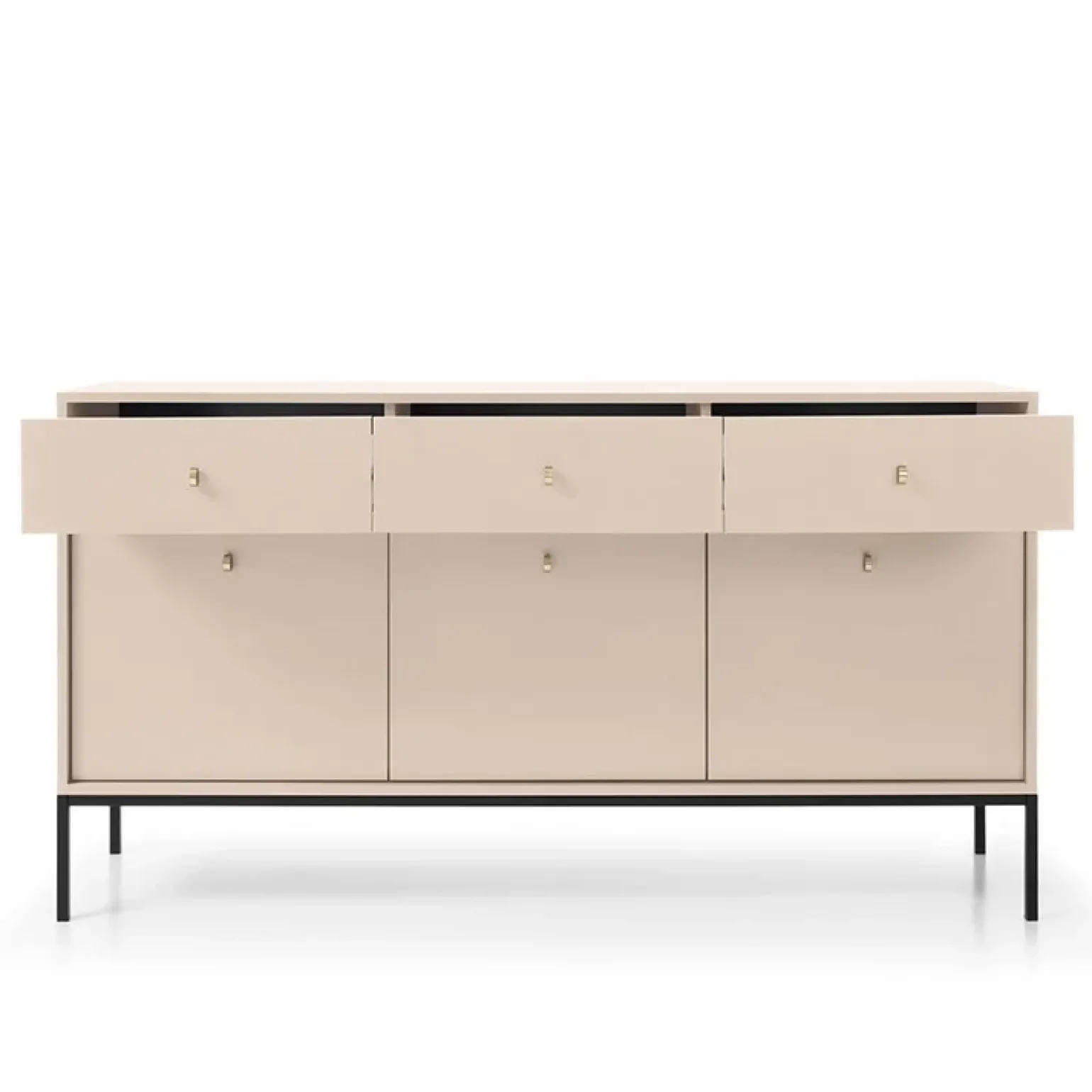 Madia 154x83h cm 3 ante 3 cassetti soggiorno beige Glory