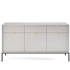 Madia 154x83h cm 3 ante 3 cassetti moderna grigio Alisa