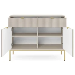 Madia 104x83h cm 2 ante 2 cassetti moderna design beige Alisa