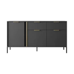 Madia 153x81h cm 3 ante 2 cassetti moderna antracite Nebula