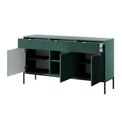 Madia 154x83h cm 3 ante 3 cassetti moderna verde Alisa