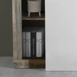 Madia 146x93h cm 2 ante 3 cassetti moderna bianco lucido pero Invictus