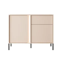 Madia 103x82h cm 2 ante 1 cassetto moderna beige Melly