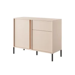 Madia 103x82h cm 2 ante 1 cassetto moderna beige Melly