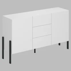Madia 150x90h cm 2 ante 3 cassetti moderna bianco Simple