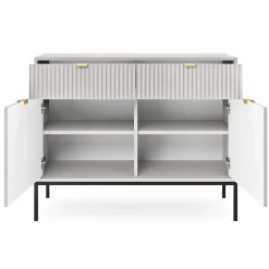 Madia 104x83h cm 2 ante 2 cassetti moderna grigio Alisa