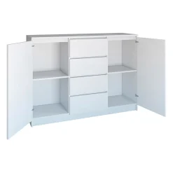 Madia 120x97h cm 2 ante 4 cassetti moderna bianco Velsen