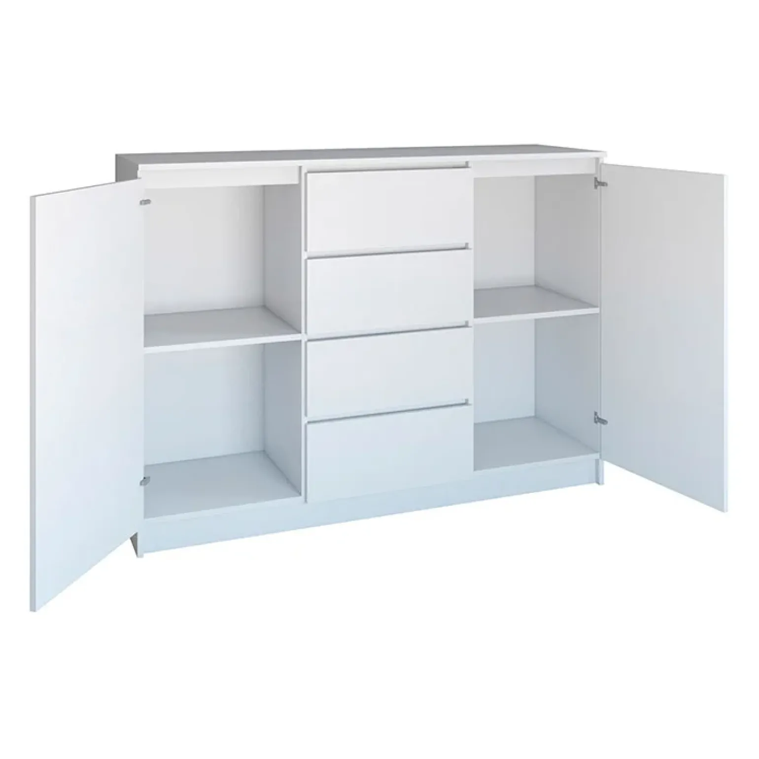Madia 120x97h cm 2 ante 4 cassetti moderna bianco Velsen