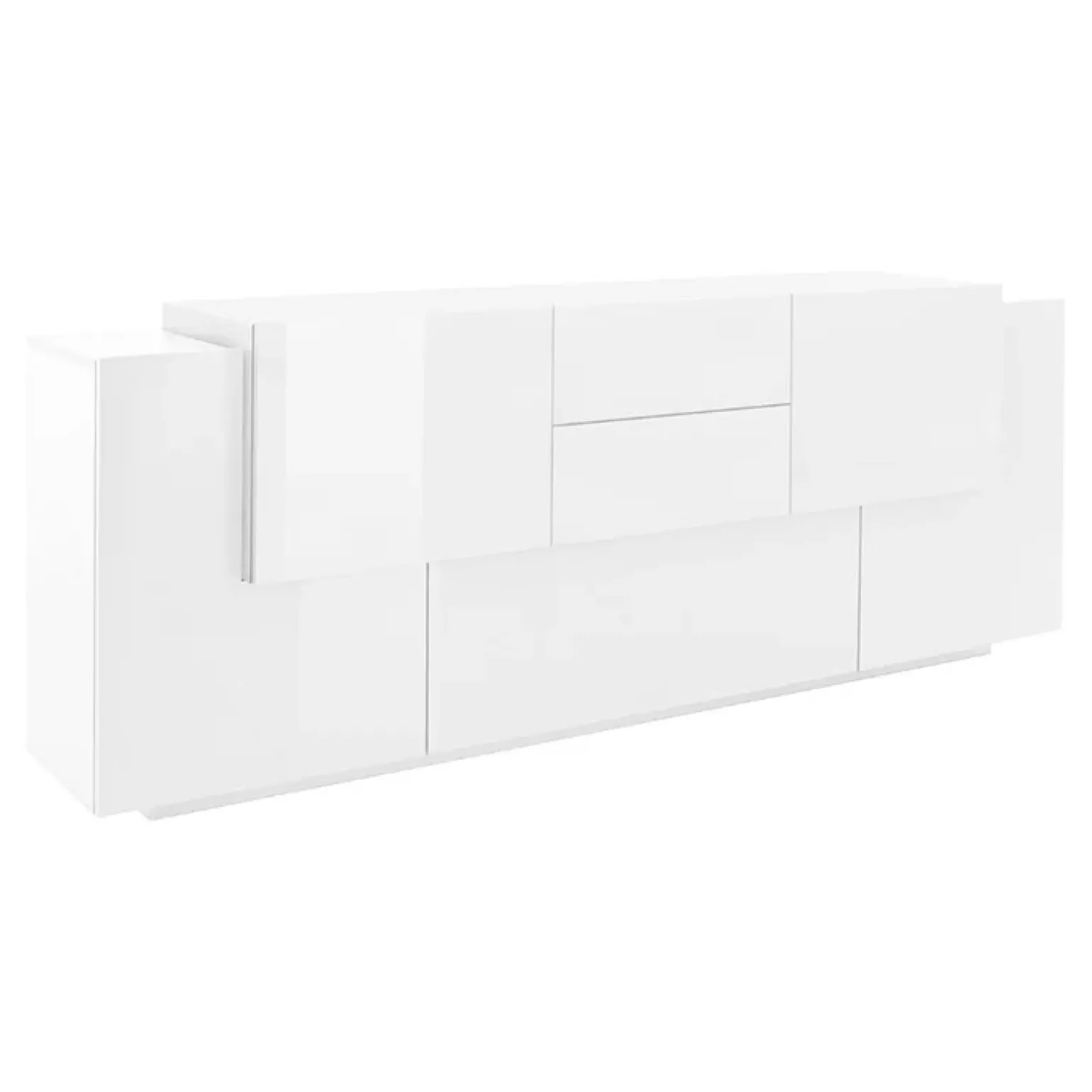 Madia 220x86h cm 2 ante bianco laccato Alabastro