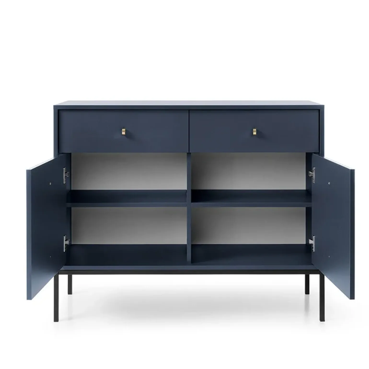 Madia 104x83h cm 2 ante con cassetti soggiorno blu notte Glory