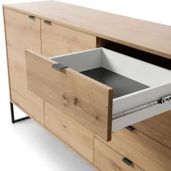 Madia 153x89h cm 2 ante con cassetti moderna soggiorno noce Erin