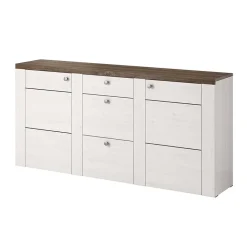 Madia 176x85h cm 2 ante moderna bianco frassinato rovere  Paloma 2