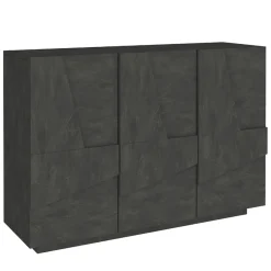 Madia 120x86h cm 3 ante moderna decorate ossido Zenzero