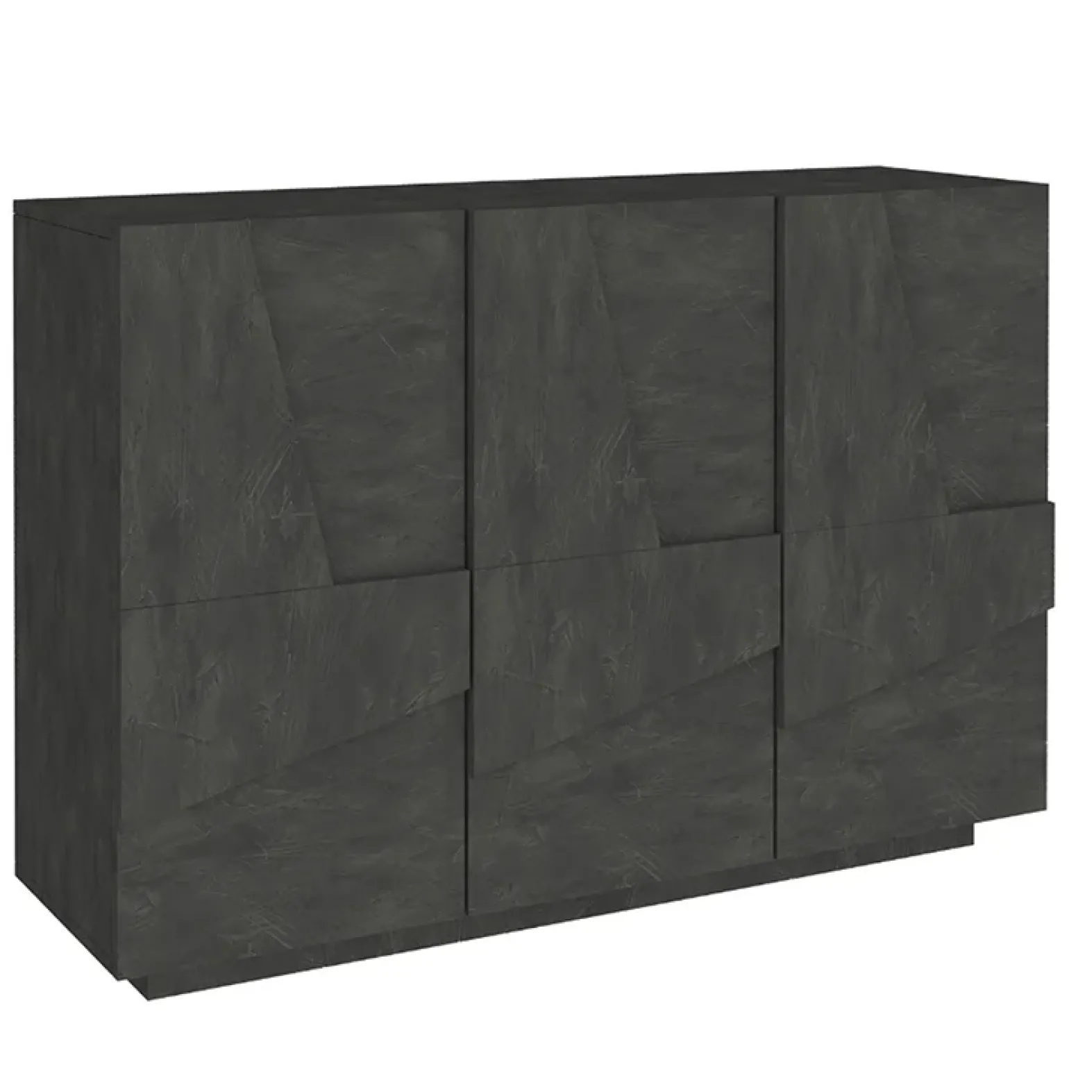 Madia 120x86h cm 3 ante moderna decorate ossido Zenzero