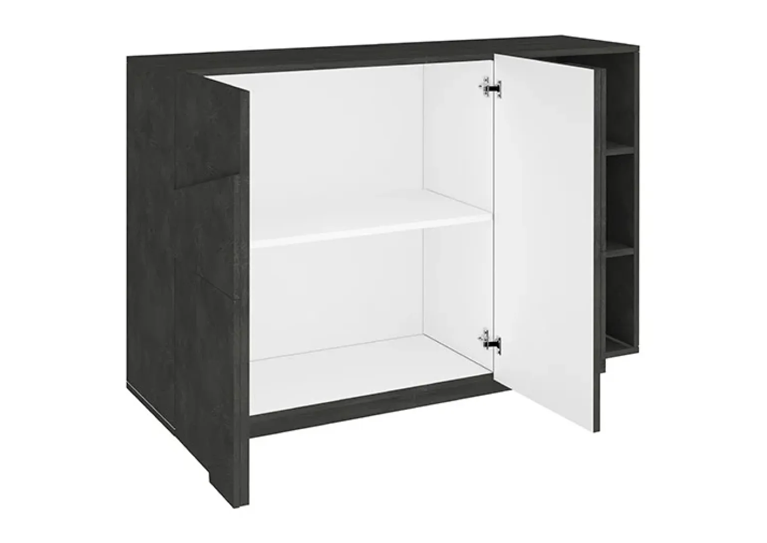 Madia 120x86h cm 3 ante moderna decorate ossido Zenzero