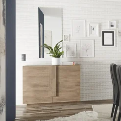 Madia 120x90h cm 2 ante moderna soggiorno rovere Alvarez