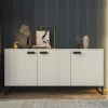 Madia 184x87h cm 3 ante moderna beige cashmere nero Casmira