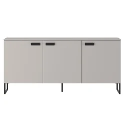 Madia 184x87h cm 3 ante moderna beige cashmere nero Casmira