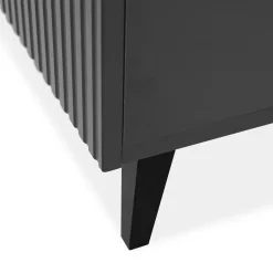 Madia 151x83h cm 3 ante moderna industrial cannettato antracite Essence
