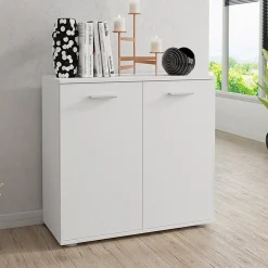 Madia 71x76h cm 2 ante moderna bianco Ely