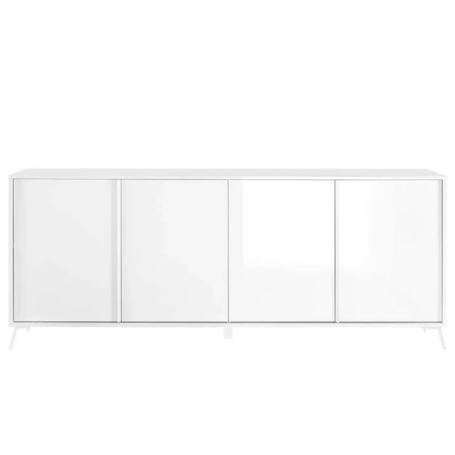 Madia 205x84h cm 4 ante moderna bianco lucido Tosca