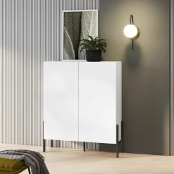 Madia 110x135h cm 2 ante moderna bianco Simple