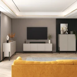 Madia 110x135h cm 2 ante moderna beige cashmere Simple