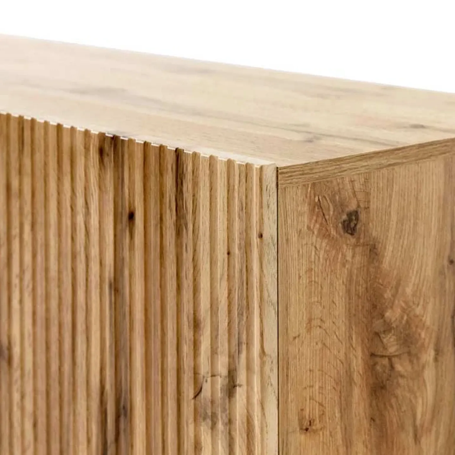 Madia 201x82h cm 4 ante moderna cannettato quercia Essence