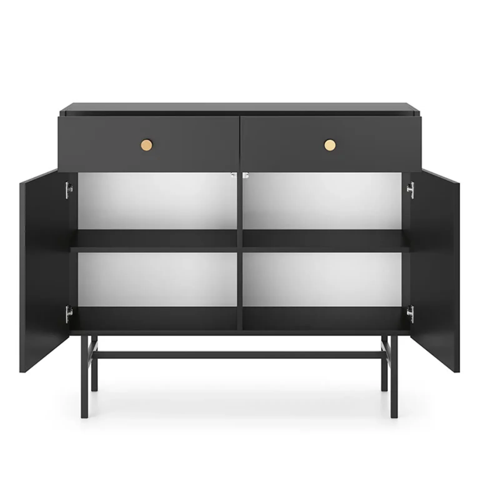 Madia 105x90h cm 2 ante moderna nero Eterna