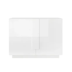Madia 120x90h cm 2 ante moderna bianco laccato lucido Alvarez