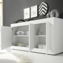 Madia 160x86h cm 3 ante moderna bianco lucido Eternity