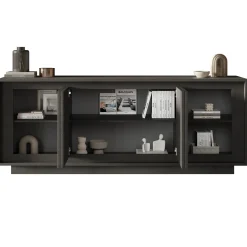 Madia 207x80h cm 4 ante moderna antracite Deluxe
