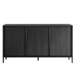 Madia 156x86h cm 3 ante moderna nero frassinato Absolut
