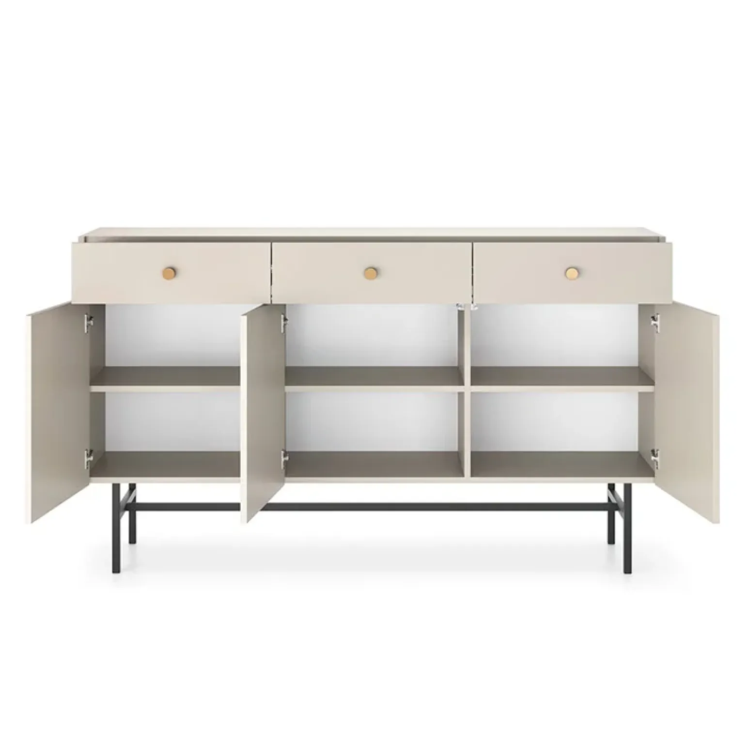 Madia 155x90h cm 3 ante moderna beige Eterna