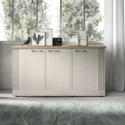 Madia 164x88h cm 3 ante rovere bianco frassinato Armonia