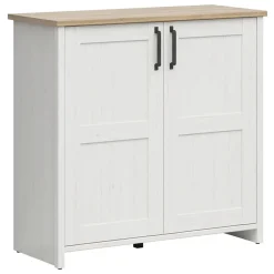 Madia 102x99h cm 2 ante scandinava bianco frassinato rovere Lars
