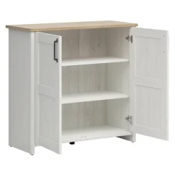Madia 102x99h cm 2 ante scandinava bianco frassinato rovere Lars