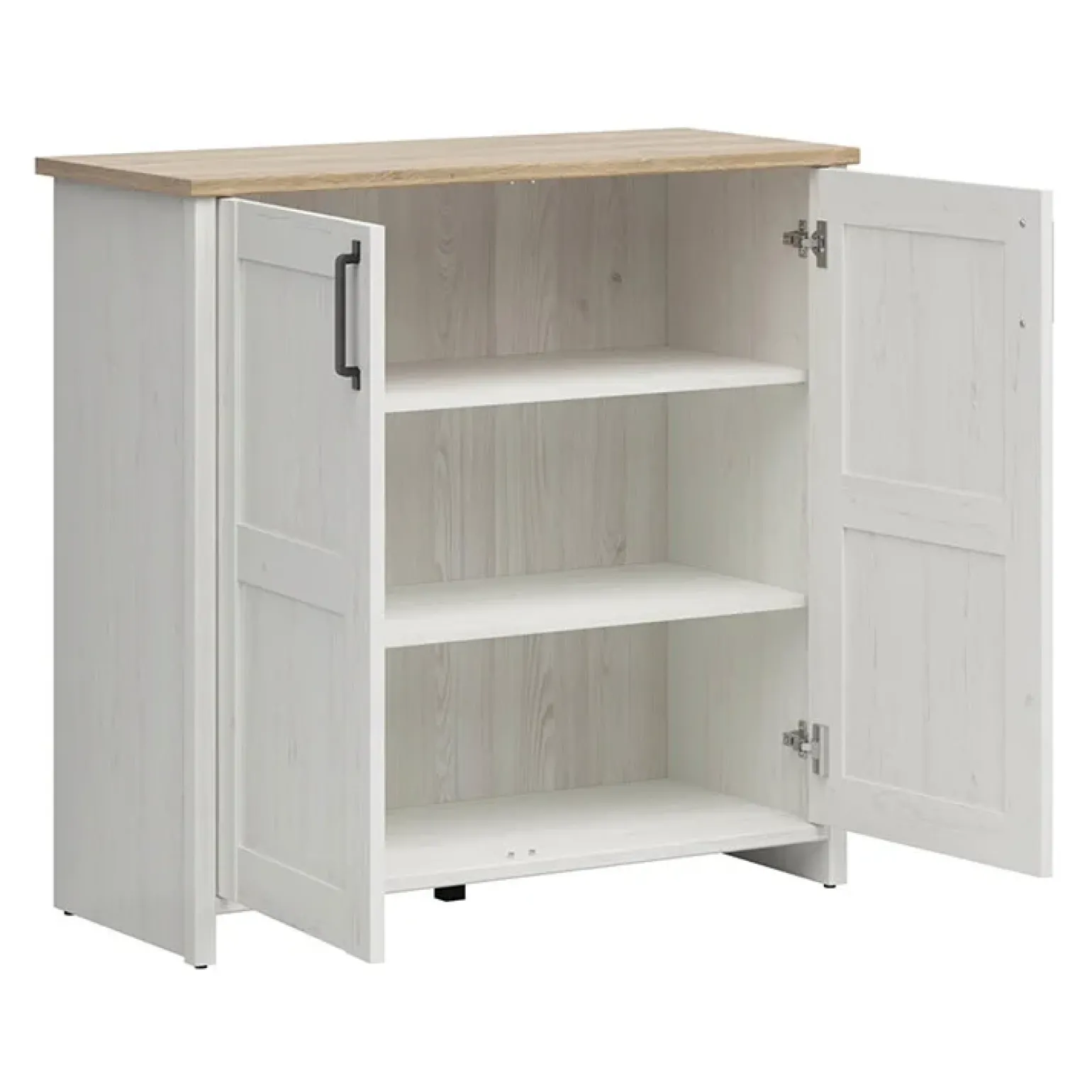 Madia 102x99h cm 2 ante scandinava bianco frassinato rovere Lars