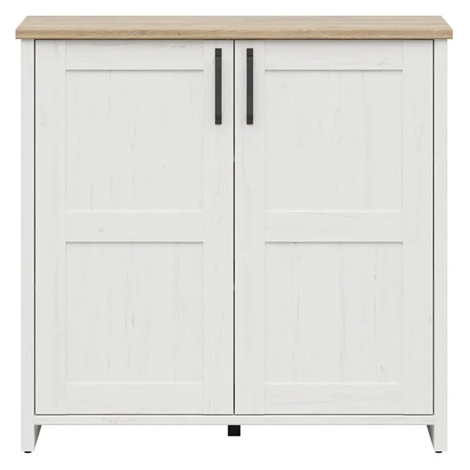 Madia 102x99h cm 2 ante scandinava bianco frassinato rovere Lars