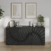 Madia 181x95h cm 3 ante serigrafate moderna antracite Grafea