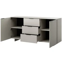 Madia 180x90h cm 2 ante soggiorno grigio Stone