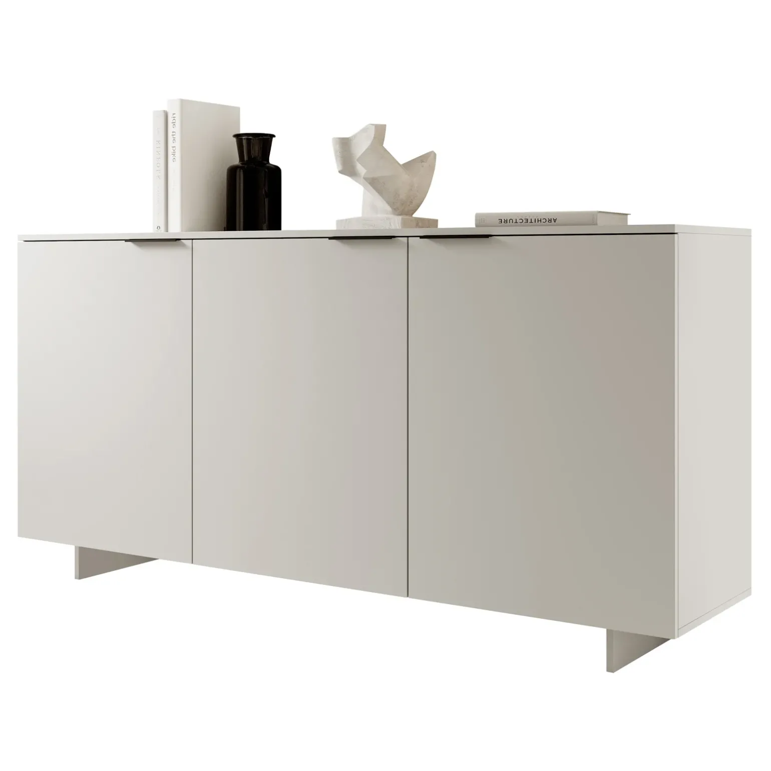 Madia 180x90h cm 3 ante soggiorno grigio Stone