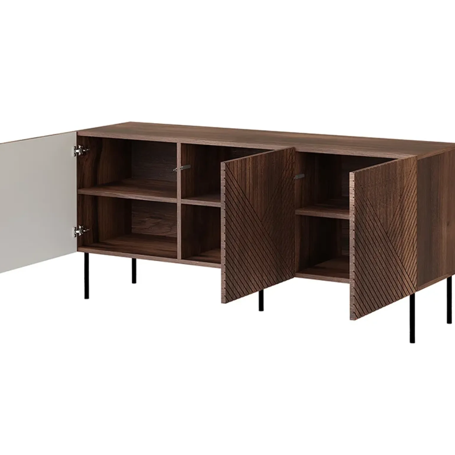 Madia 150x70h cm 3 antenoce scuro con frontali serigrafati Savanna