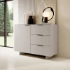 Madia 120x90h cm 3 cassetti soggiorno grigio Stone